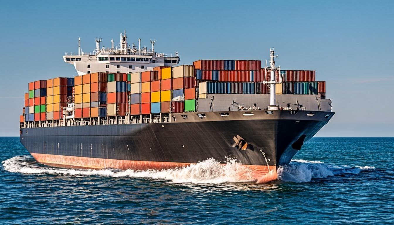 Cargo vessel carrying commodity shipments